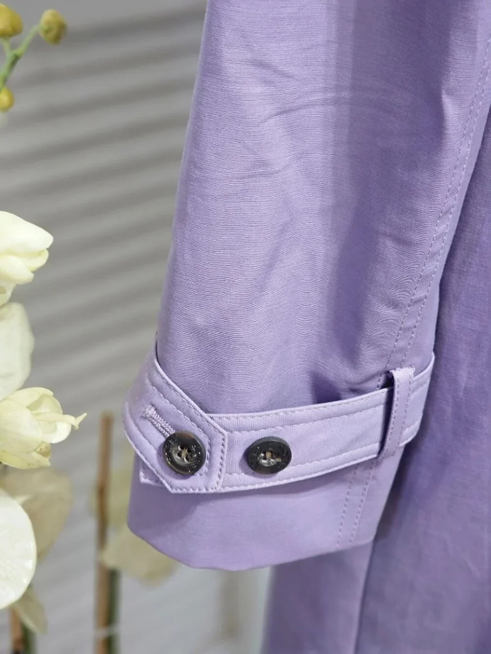 NWOT Hobbs London Women's Lavender Saskia Double-Breasted Trench Coat Sz 10 3299 - Picture 9 of 16